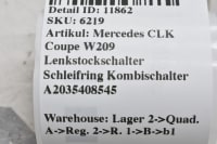 Mercedes CLK W209 W203 Lenkstockschalter Schleifring Kombischalter A2035408545 Bild 5
