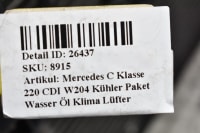 Mercedes C Klasse 220 CDI W204  Kühler Paket Wasser Öl Klima Lüfter Bild 5