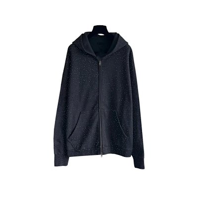 Balenciaga Rhinestone Hoodie Black