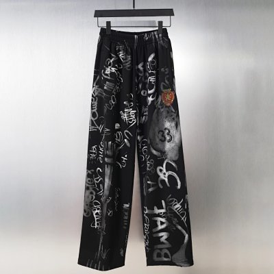 Balenciaga Black White Skater Graffiti Sweatpants