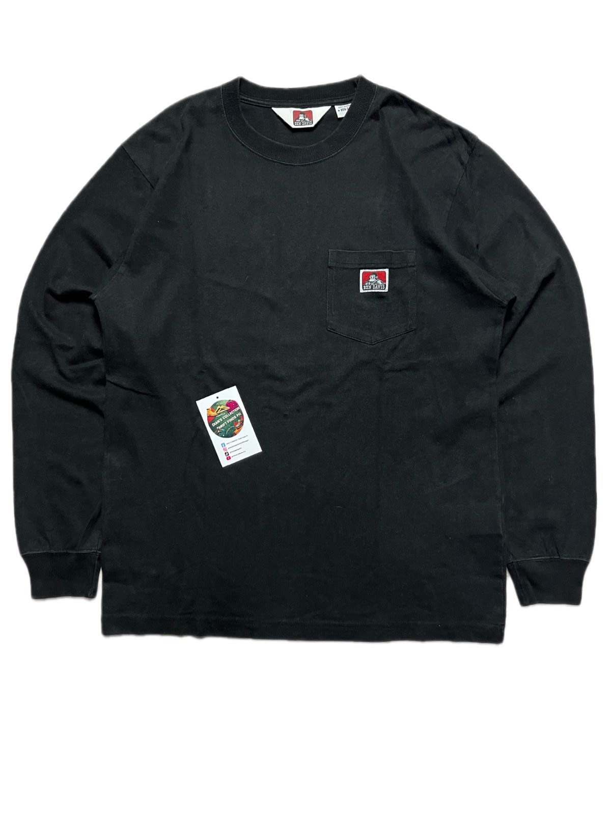 Ben Davis Black Pocket Tee Long Sleeves