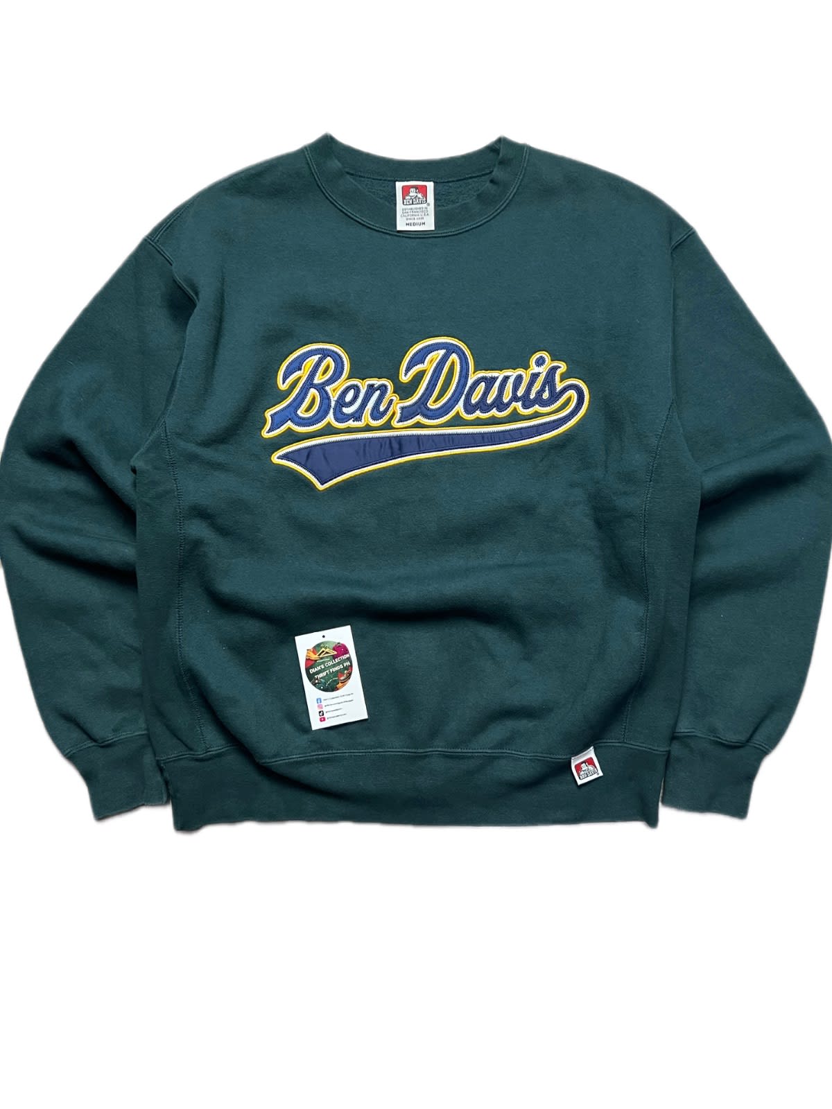 Ben Davis Patch Embroid Script Crew Neck