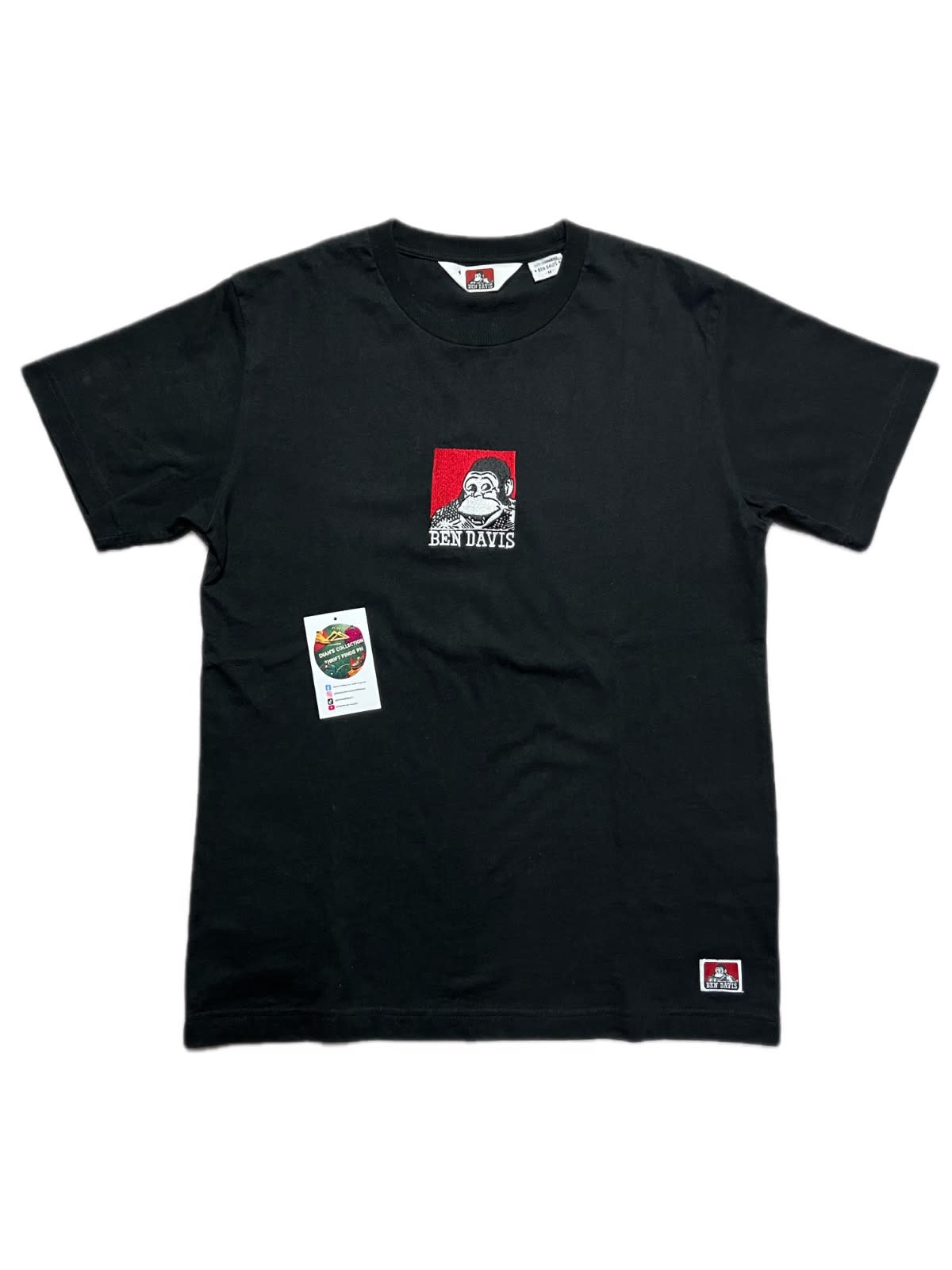 Ben Davis Black Embroidered Mid Logo Graphic Tee