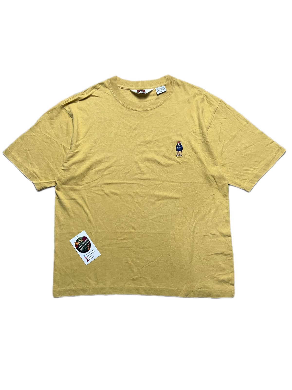 Ben Davis Yellow Embroidered Boxy Tee