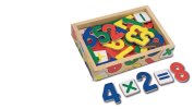 Image of 37 wooden numbers magnets