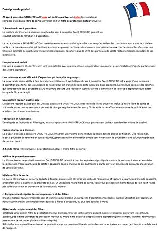 Vue 7 de Saugfreunde Sacs Daspirateur Pour