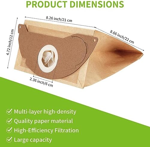 Vue 5 de Sacs Filtre Remplacement Pour