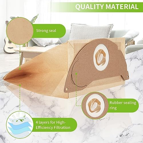Vue 6 de Sacs Filtre Remplacement Pour