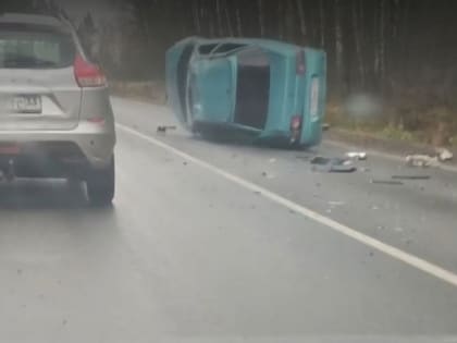 Жёсткая авария с «перевёртышем» во Владимирской области попала на видео