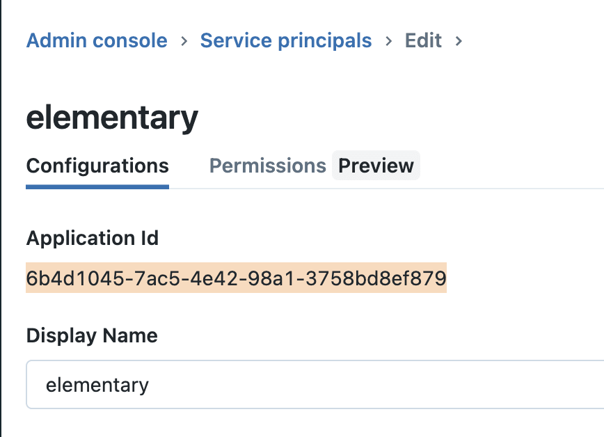 Service principal ID