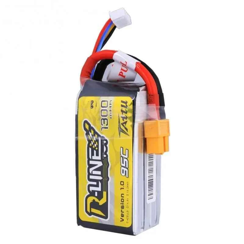 Tattu R-Line 1300mAh 95C 4S LiPo Battery XT60 for FPV Drones Tattu R-Line 1300mAh 95C 4S LiPo Battery XT60 for FPV Drones