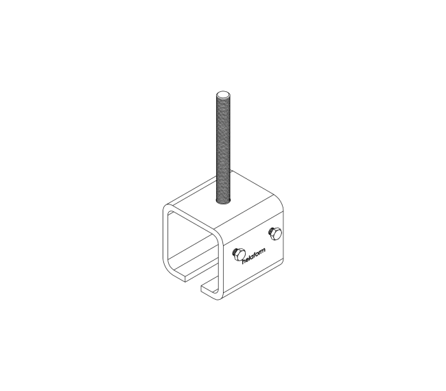 60090.0-Brakett, takmont, bolt M16x160 - med set skrue