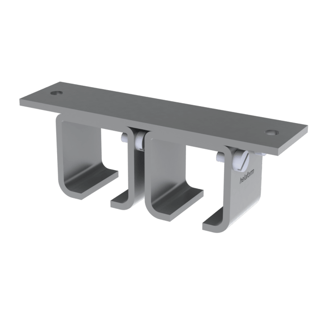 30085-Dobbel brakett med topplate, fast - med set skrue,