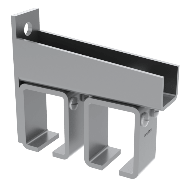 40075-Dobbel veggbrakett, justerbar bredde - med set skrue