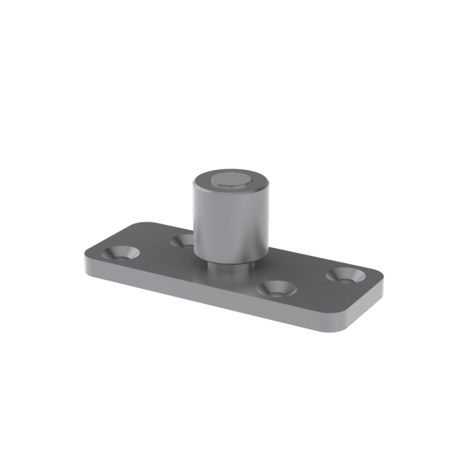 50339-AISI 316 Bunnstyringsbrakett for gulvmontering, 1xØ19