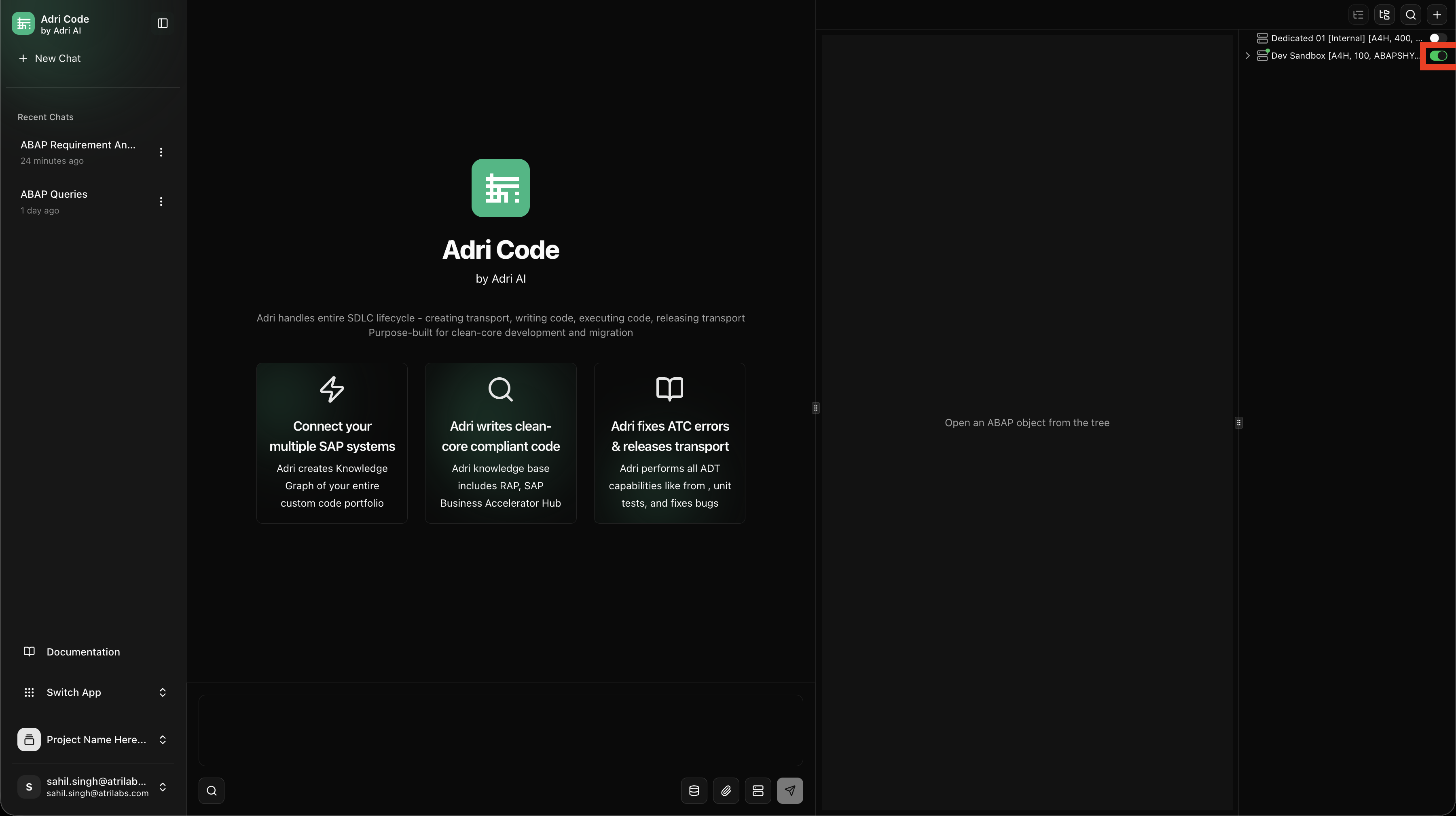 Step 6B placeholder: SAP user toggle green
