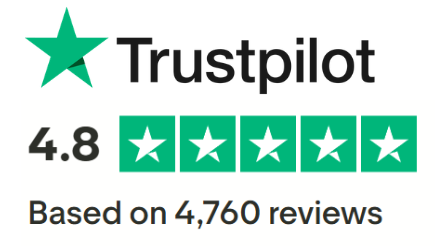 Trustpilot 4.8 rating over 76k reviews