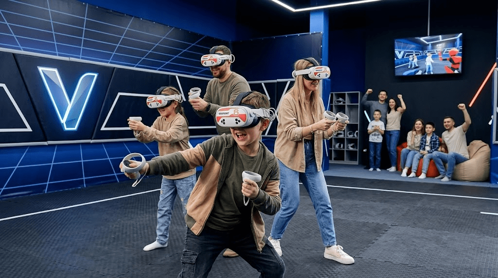 Командное взаимодействие в VR без проводов на арене Варпоинт Пенза