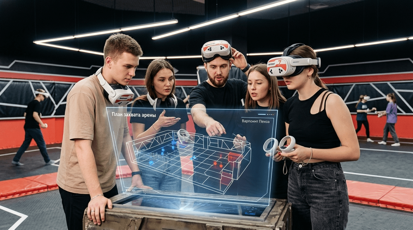 Командная тактика на VR арене Warpoint в Пензе