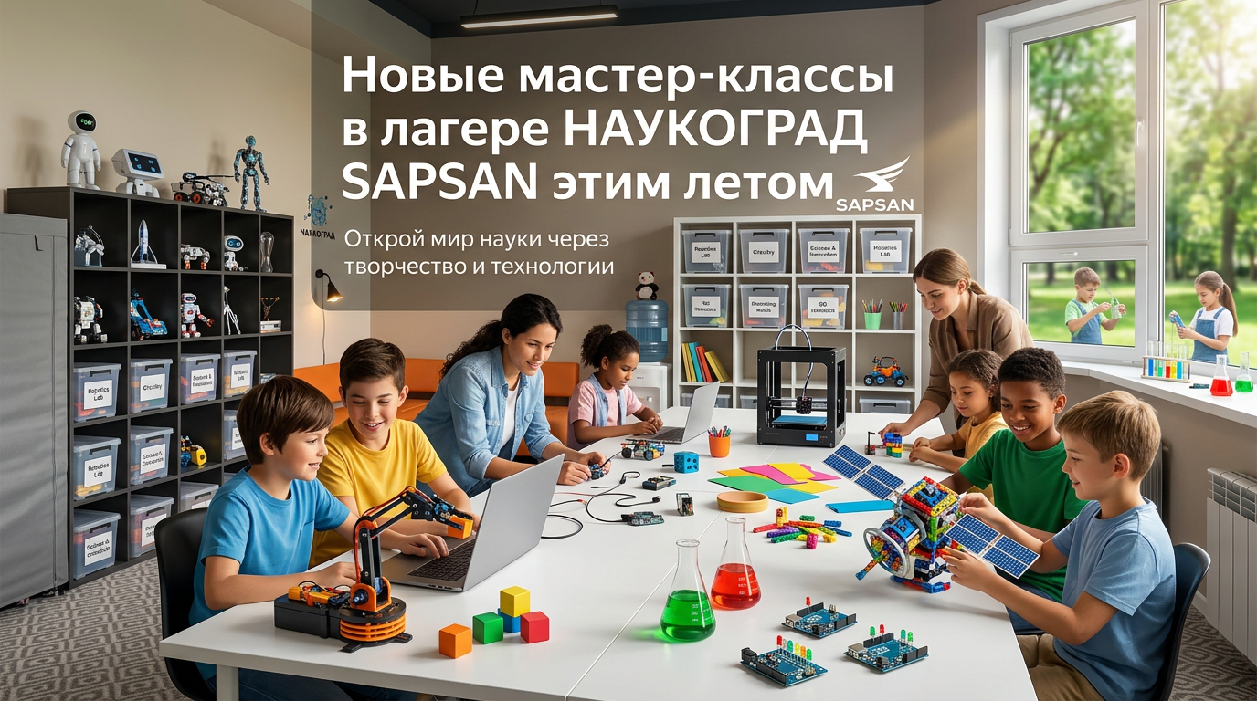 Новые мастер-классы в лагере НАУКОГРАД SAPSAN этим летом