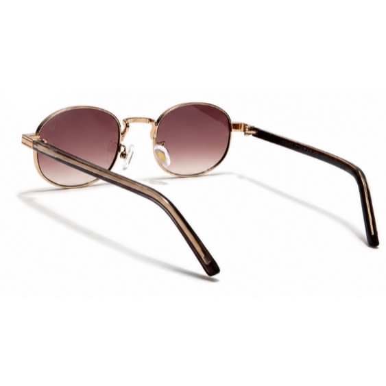 VOYAGE UV Protection, Gradient Oval Sunglasses (51) (For Men & Women, Brown, Clear)