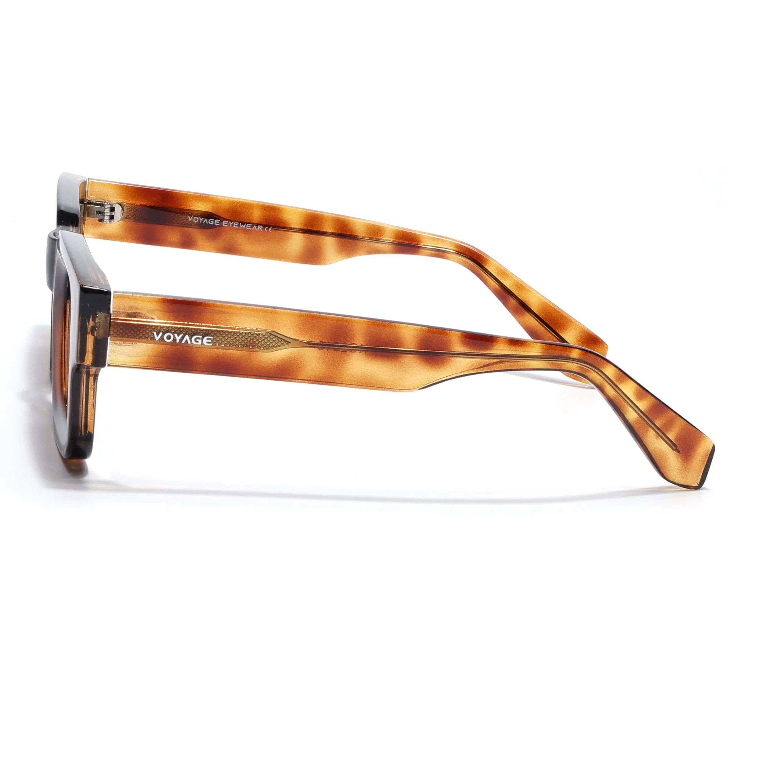 Rectangle Polarized Sunglasses for Men & Women (Brown Lens | Brown Frame - PMG7956)