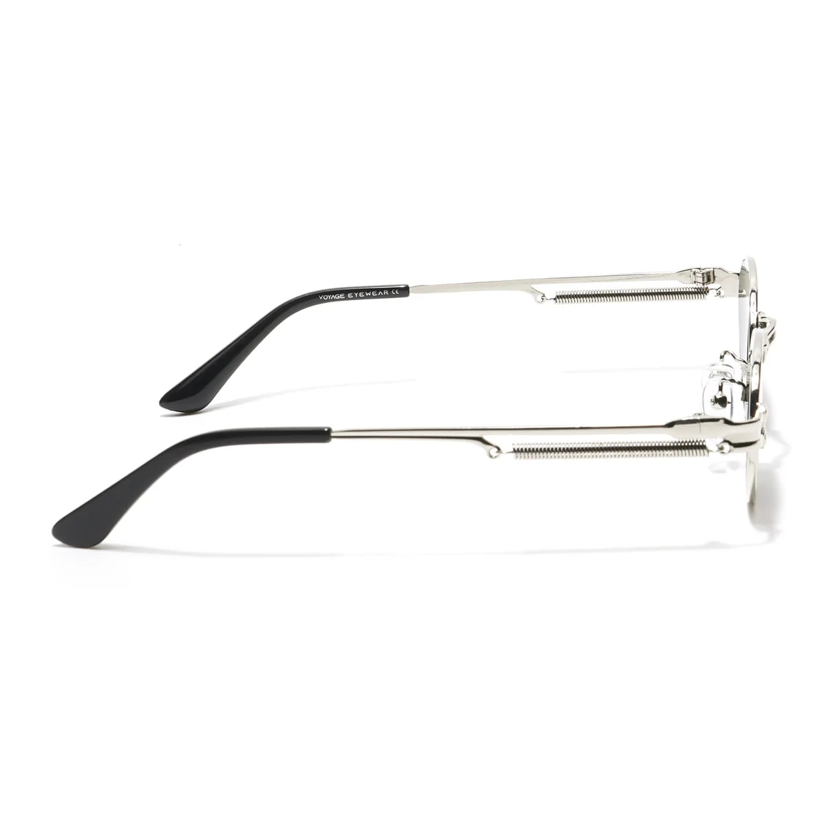 Bob | Silver Oval Sunglasses | Black Lens - MG5183