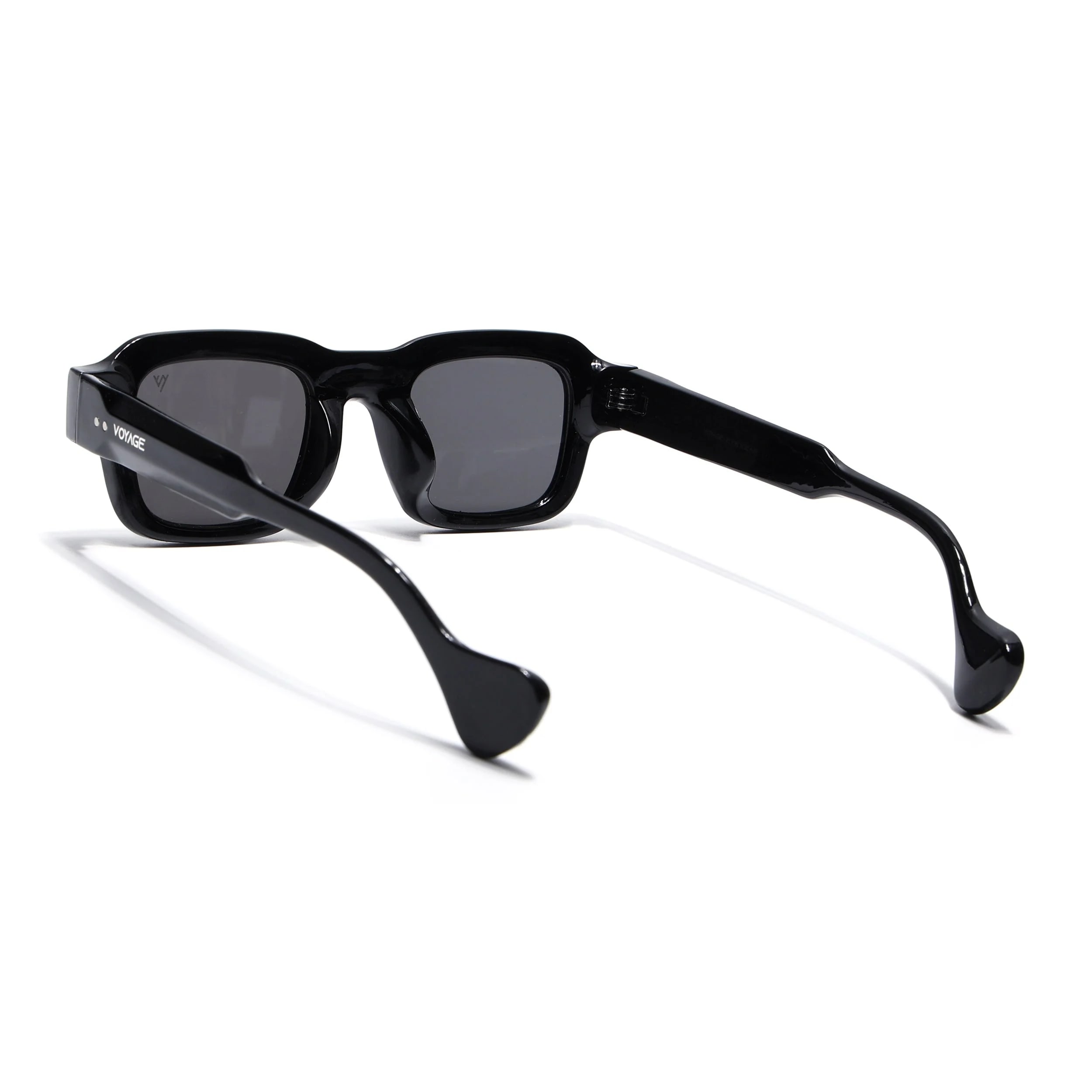 Square Sunglasses for Men & Women (Black Lens | Black Frame - MG7155