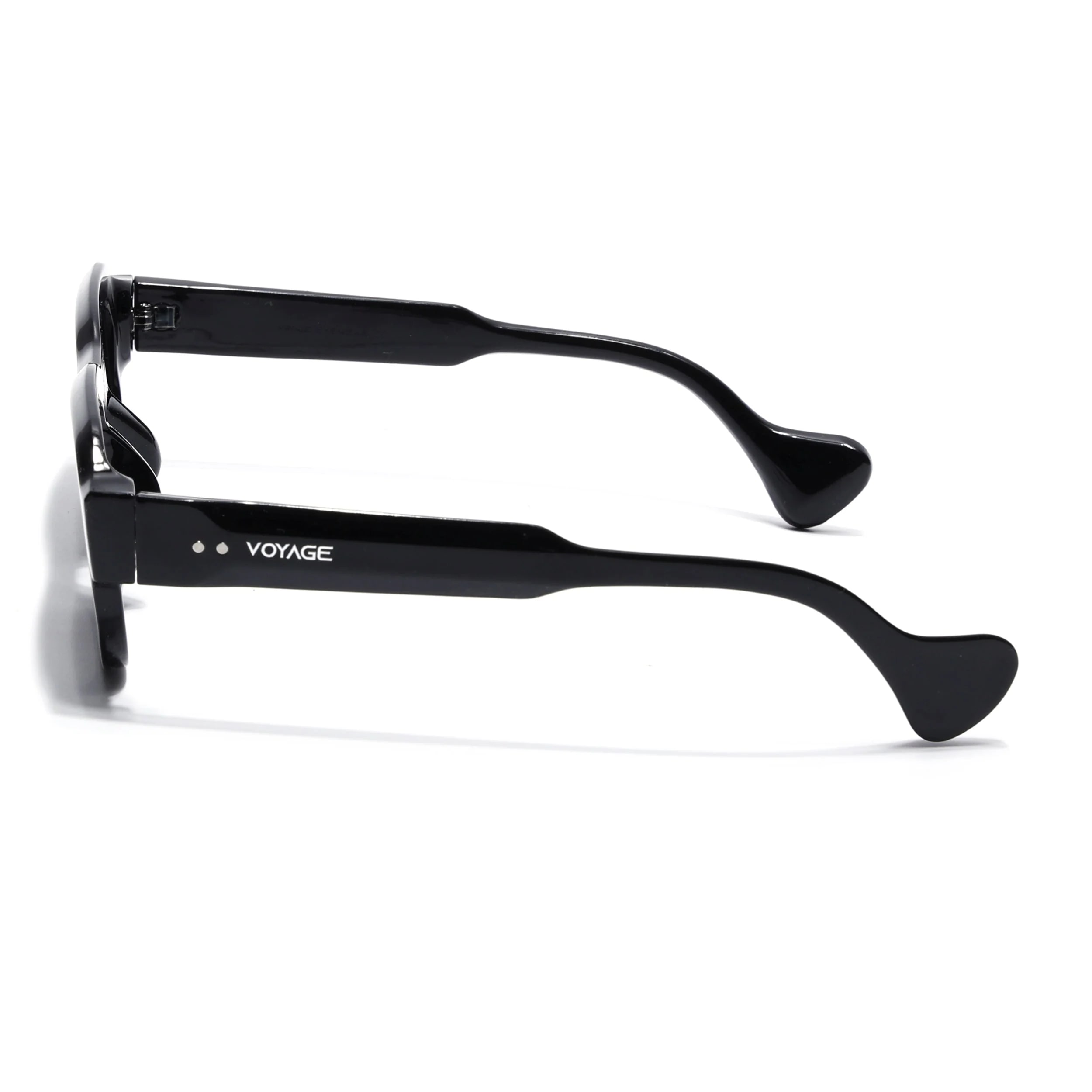 Square Sunglasses for Men & Women (Black Lens | Black Frame - MG7155