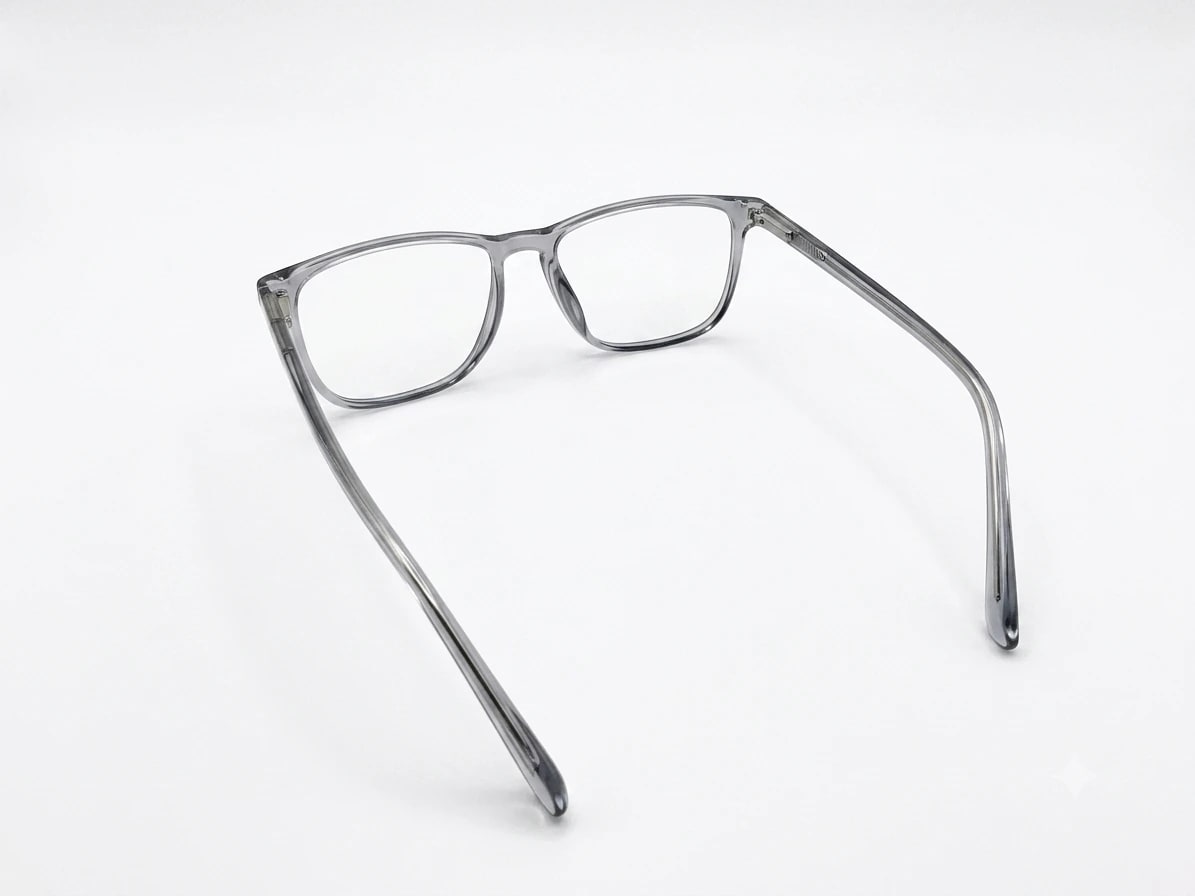 EYECONIC | SQUARE FULL RIM FRAME |  TRANSPARENT GREY | SIZE : M