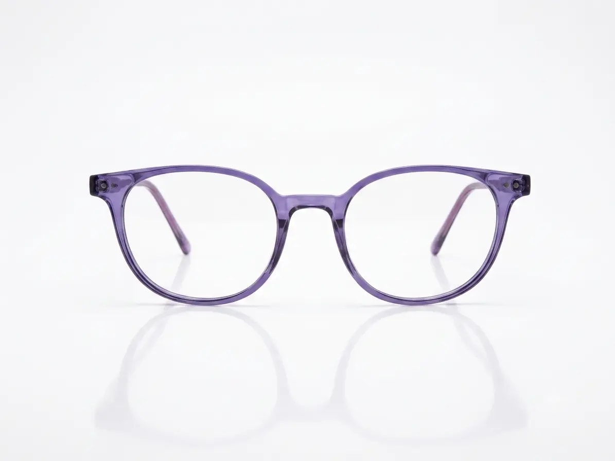 EYECONIC |ROUND FULL RIM LIGHTWEIGHT FRAME | PURPLE | SIZE :- M