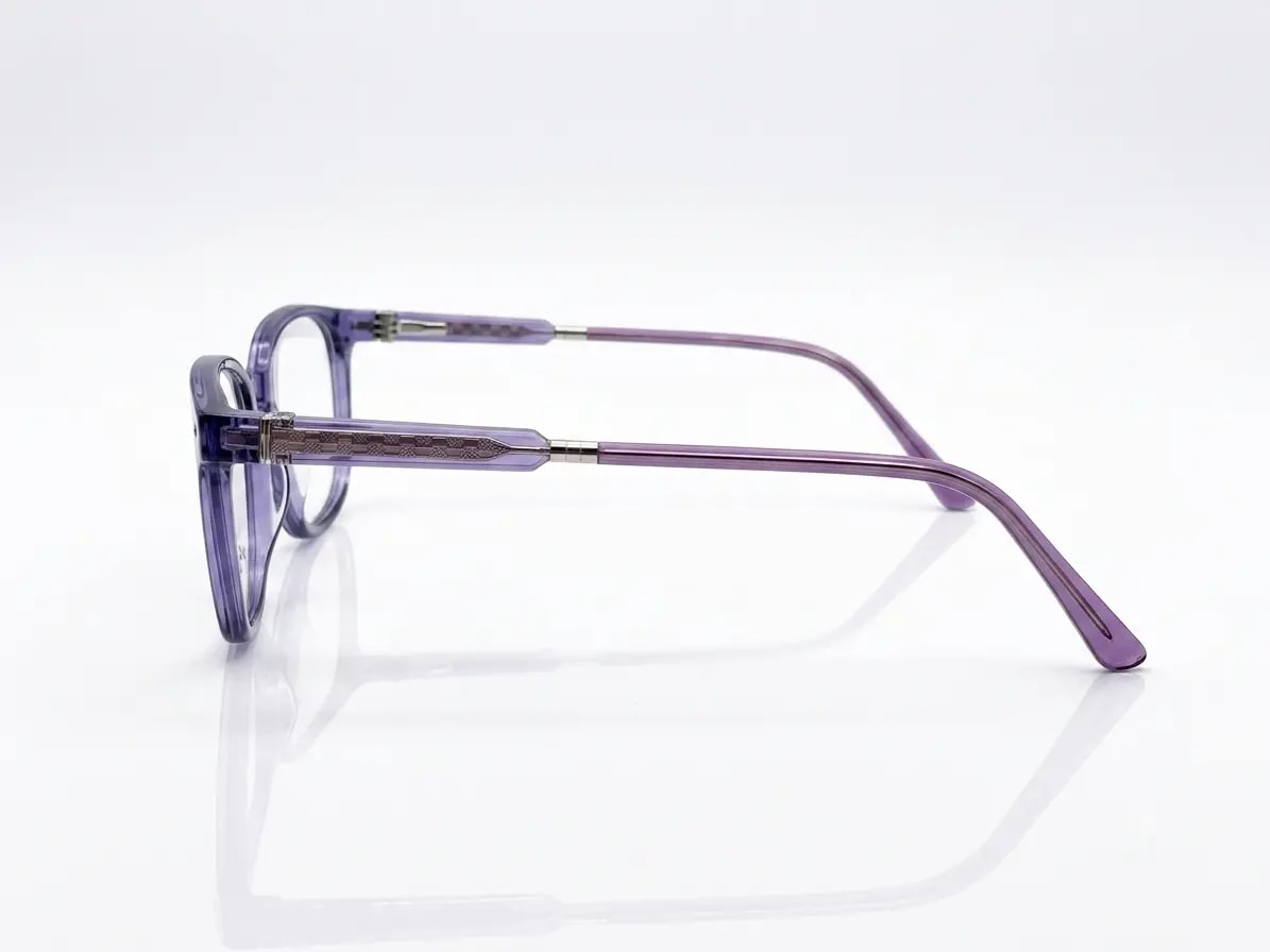 EYECONIC |ROUND FULL RIM LIGHTWEIGHT FRAME | PURPLE | SIZE :- M
