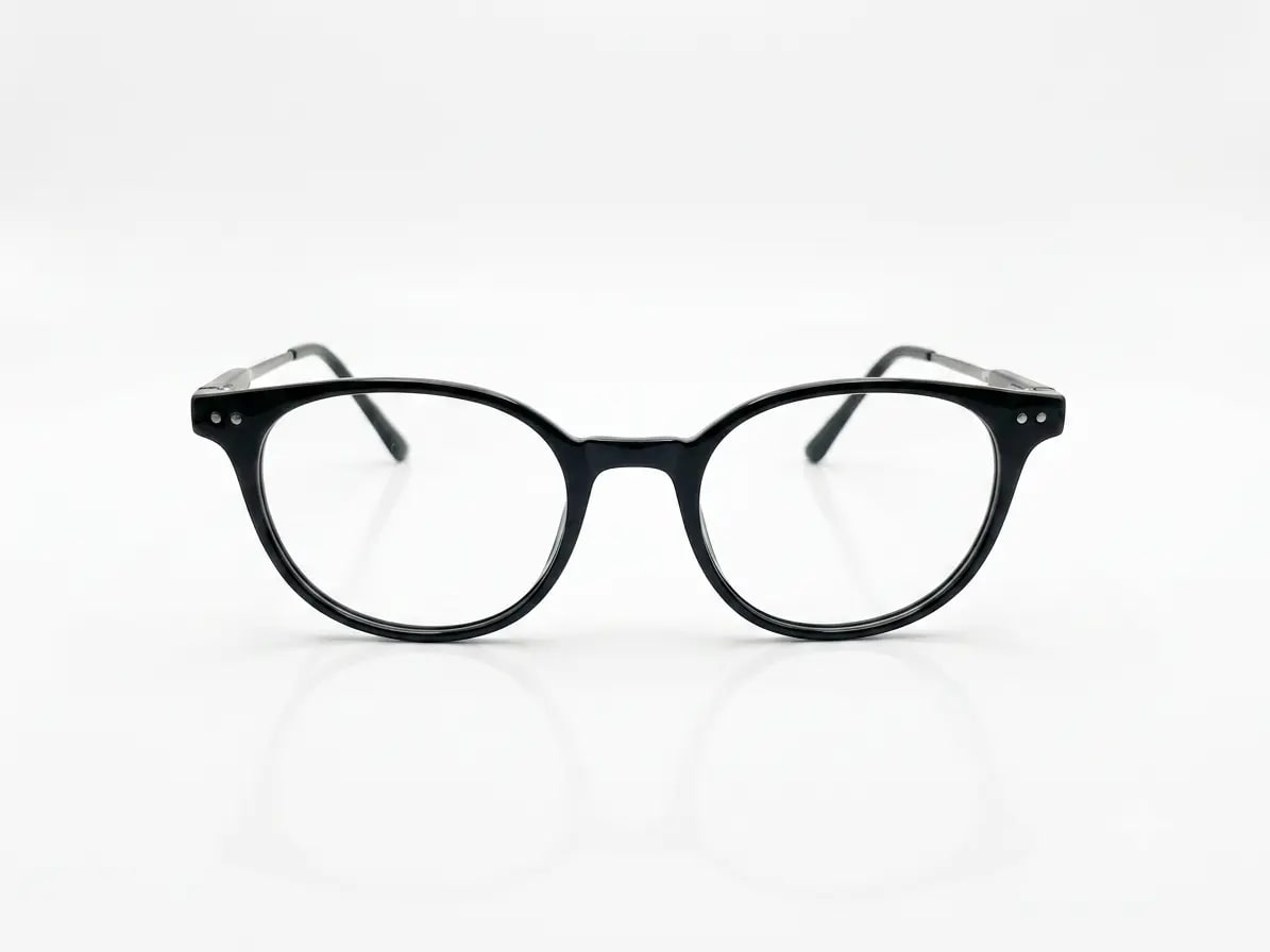 EYECONIC |ROUND FULL RIM LIGHTWEIGHT FRAME | G.BLACK | SIZE :- M