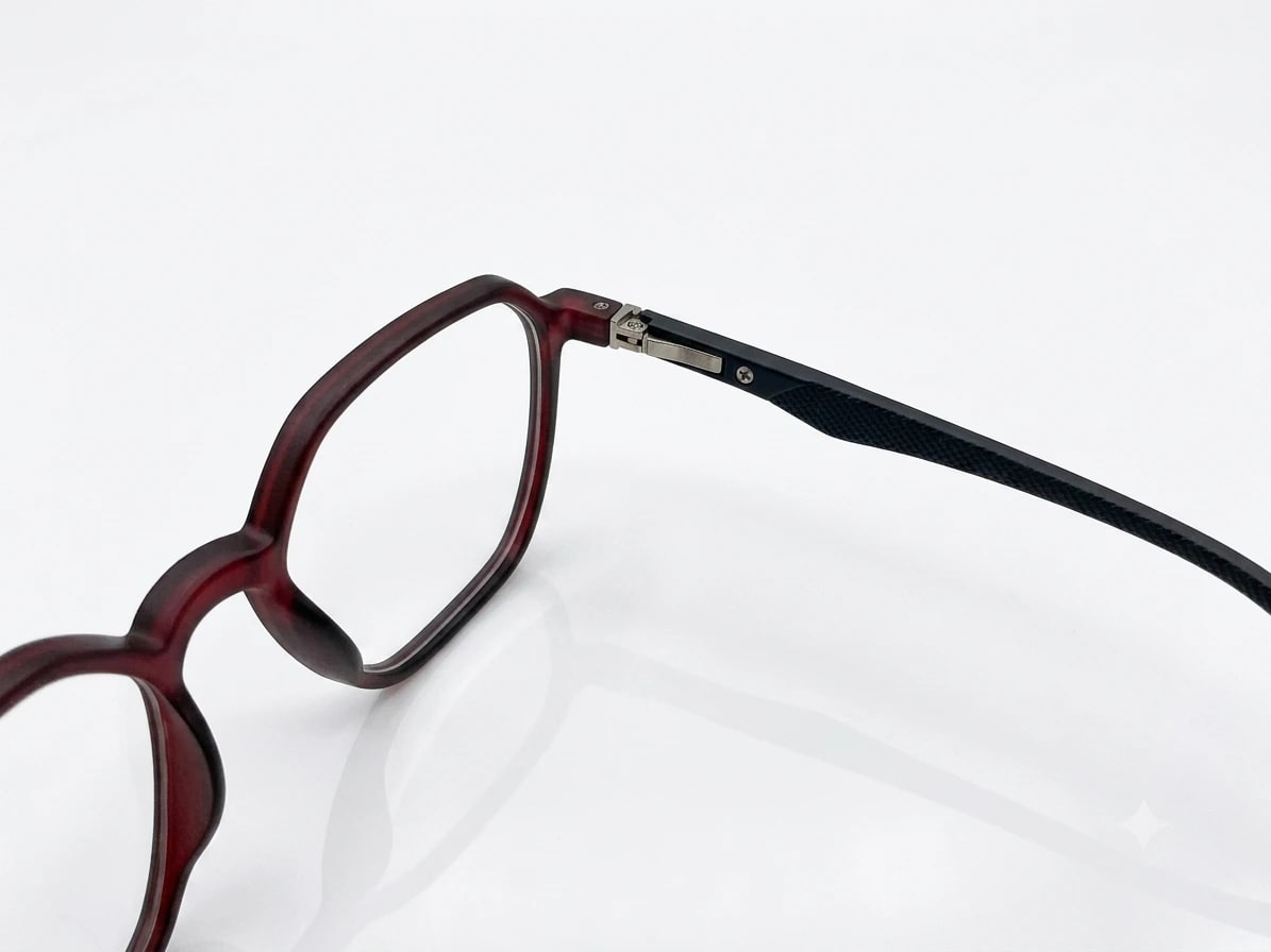 EYECONIC|HEXAGONAL UNISEX FULL RIM | M.MAROON|SIZE :- M