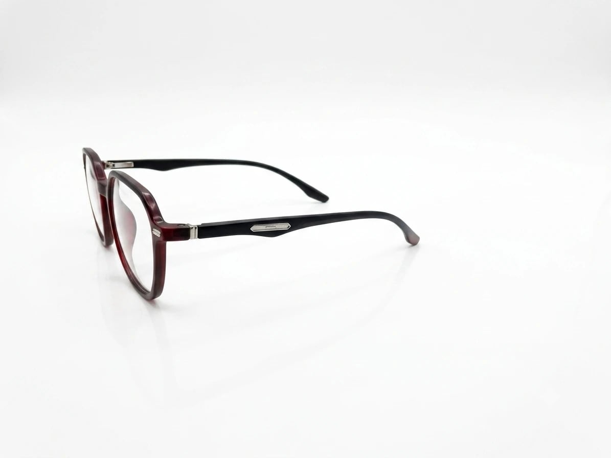 EYECONIC|HEXAGONAL UNISEX FULL RIM | M.MAROON|SIZE :- M
