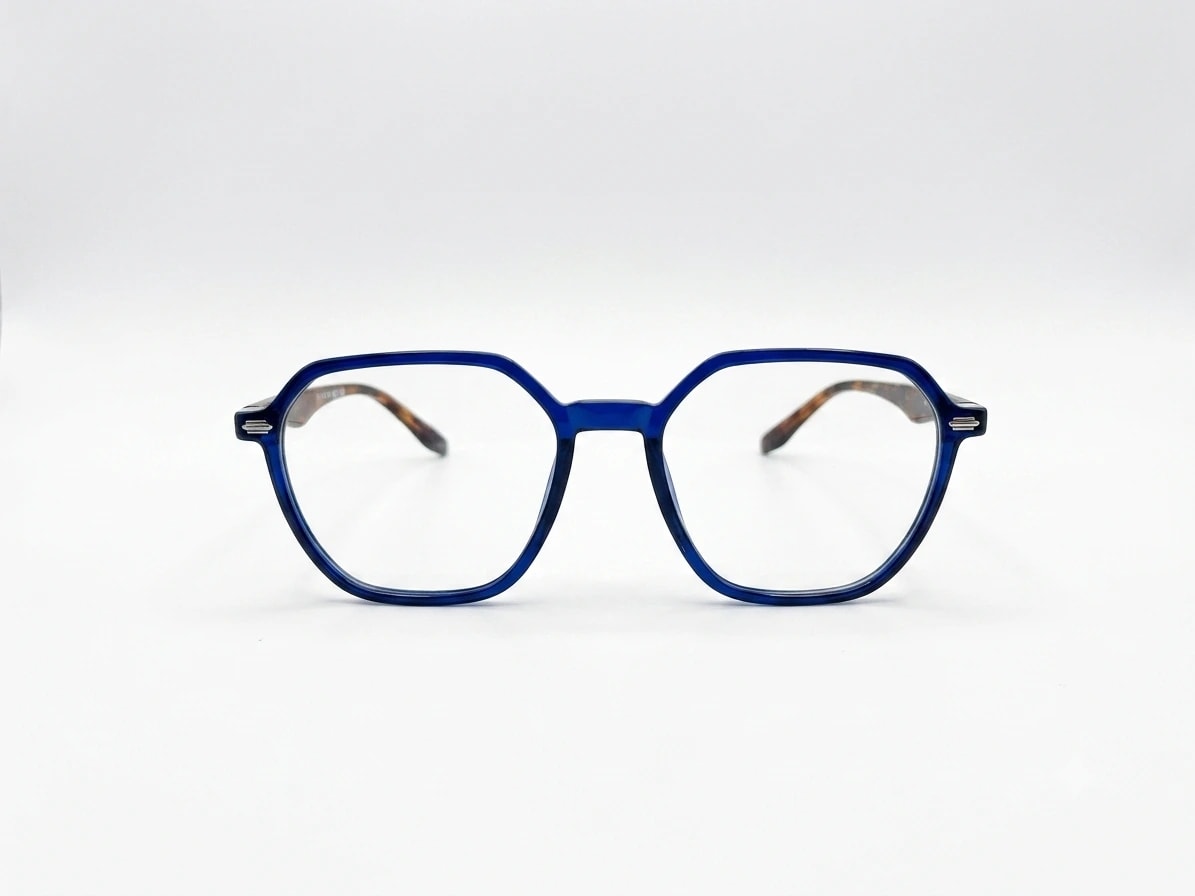 EYECONIC|HEXAGONAL UNISEX FULL RIM |BLUE | SIZE :- M