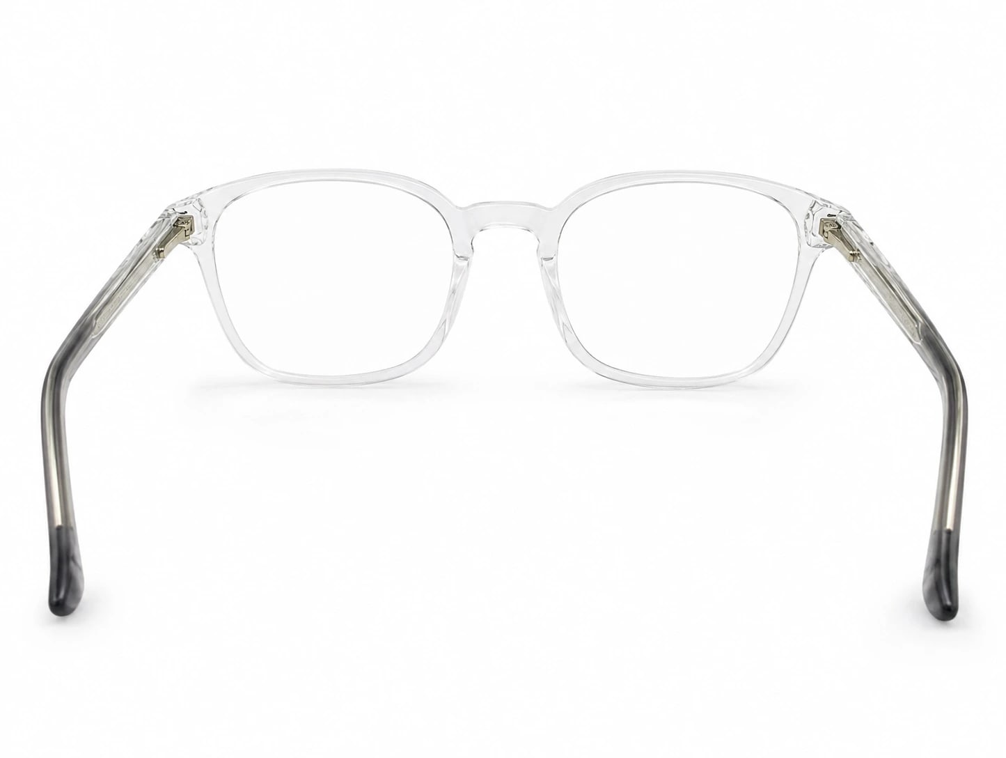 EYECONIC| HAND MADE | ACCETATE | TRANSPARENT & BLACK | SIZE :- L WITH FREE ZERO POWER BLUCUT LENS