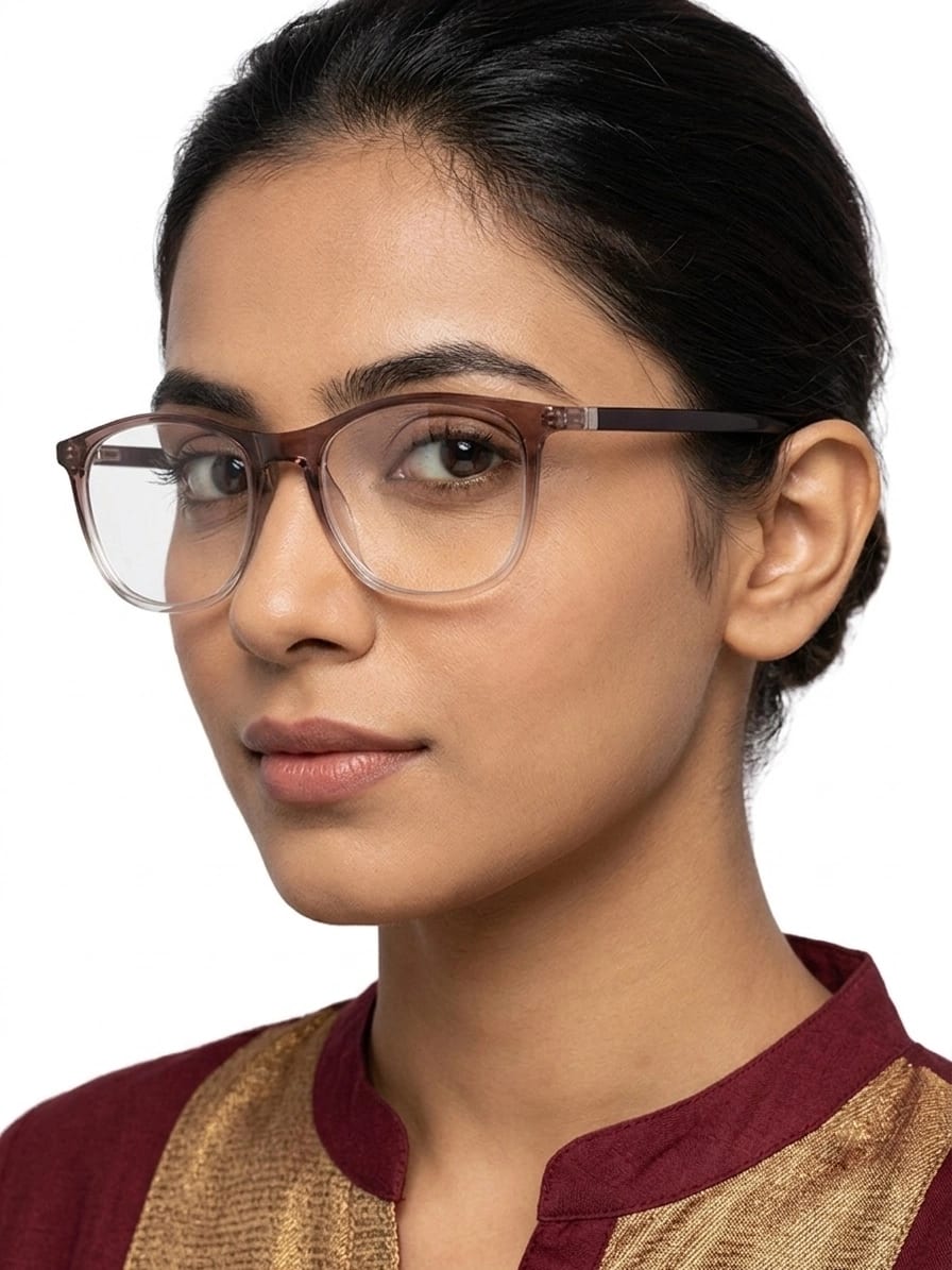 EYECONIC FLEXIBLE | UNISEX | SQUARE | BROWN & CLEAR | SIZE :- M