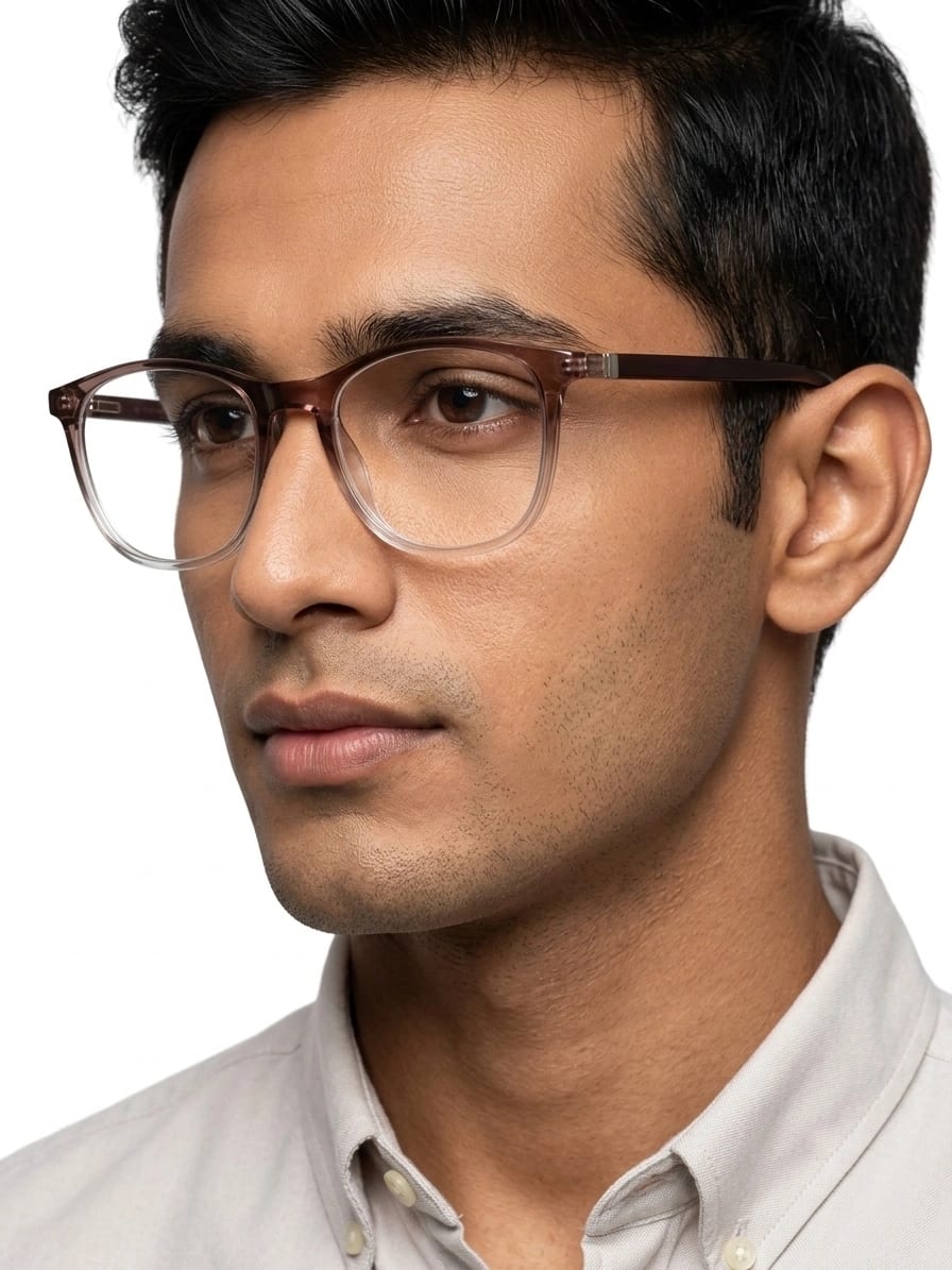 EYECONIC FLEXIBLE | UNISEX | SQUARE | BROWN & CLEAR | SIZE :- M