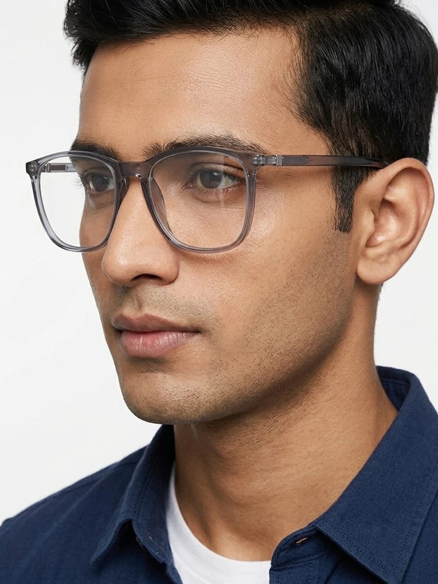 EYECONIC FLEXIBLE | UNISEX | SQUARE |T.GREY| SIZE :- M