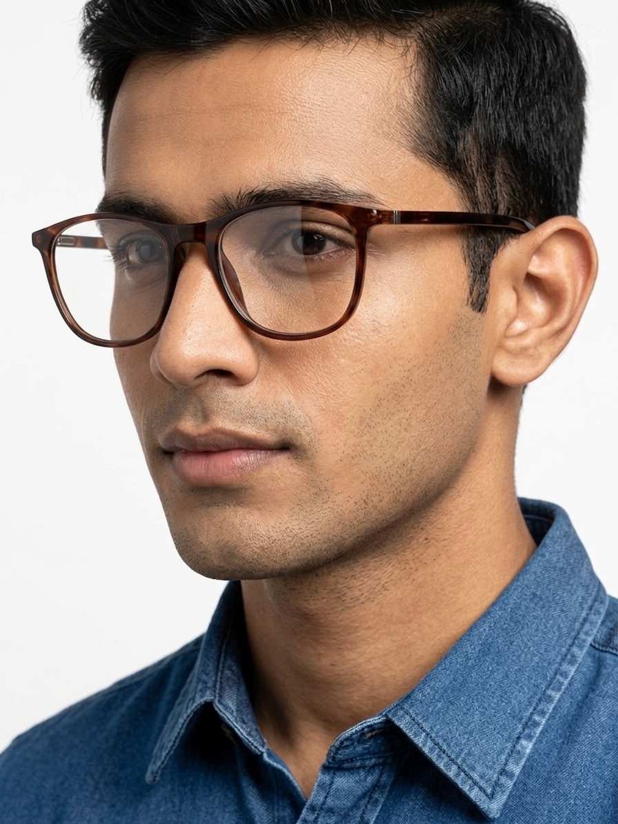 EYECONIC FLEXIBLE | UNISEX | SQUARE |BROWN | SIZE :- M