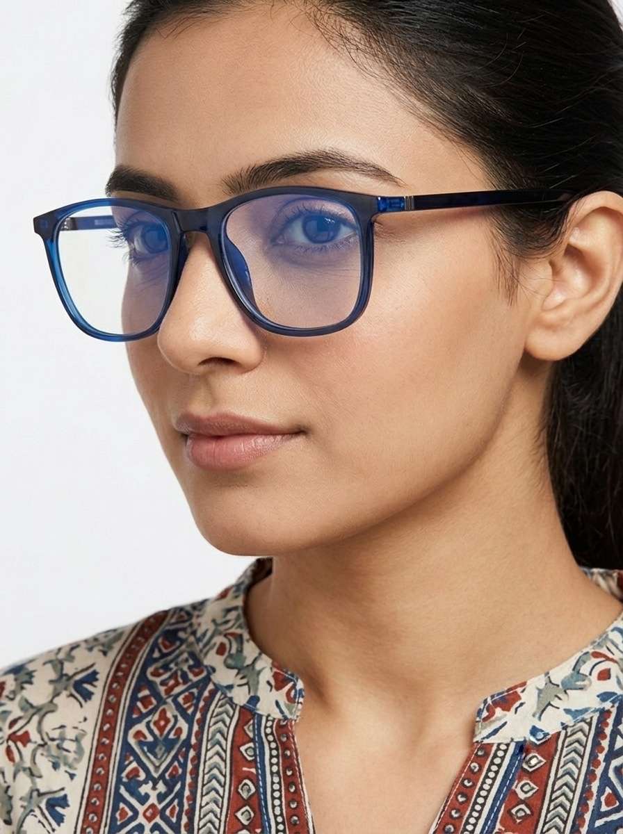 EYECONIC FLEXIBLE | UNISEX | SQUARE |BLUE| SIZE :- M