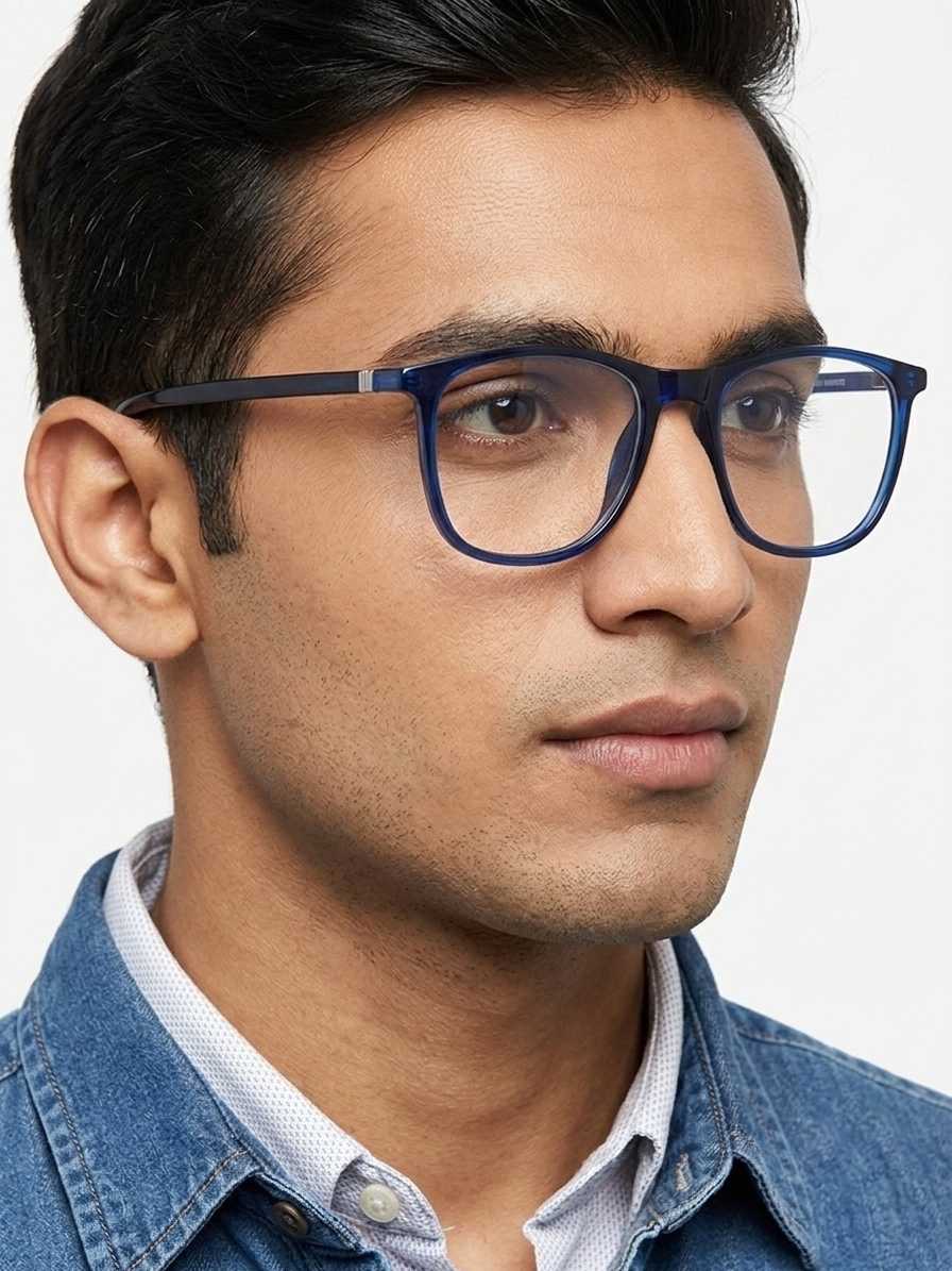 EYECONIC FLEXIBLE | UNISEX | SQUARE |BLUE| SIZE :- M