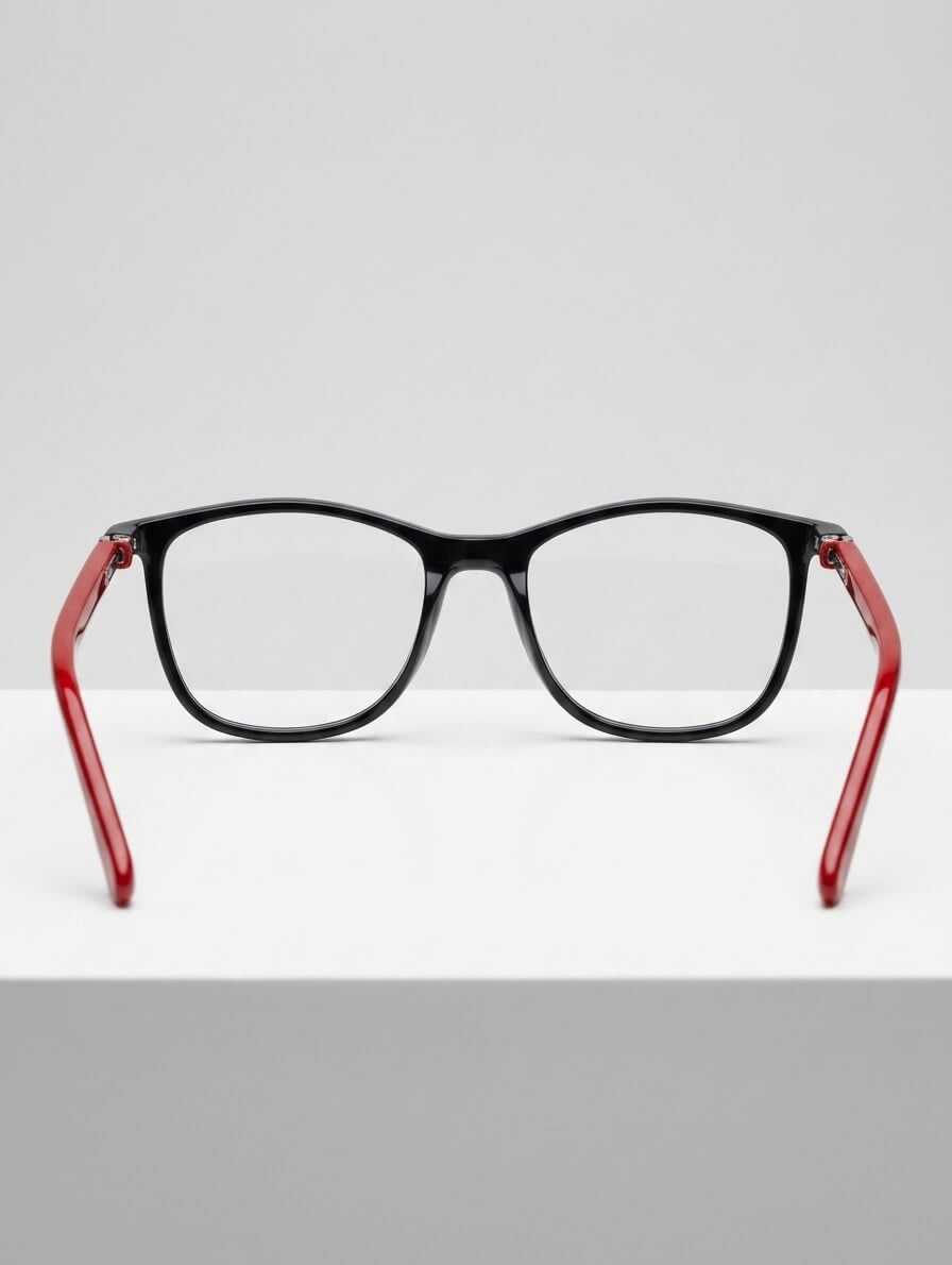 EYECONIC FLEXIBLE | UNISEX | SQUARE |BLACK&RED| SIZE :- M