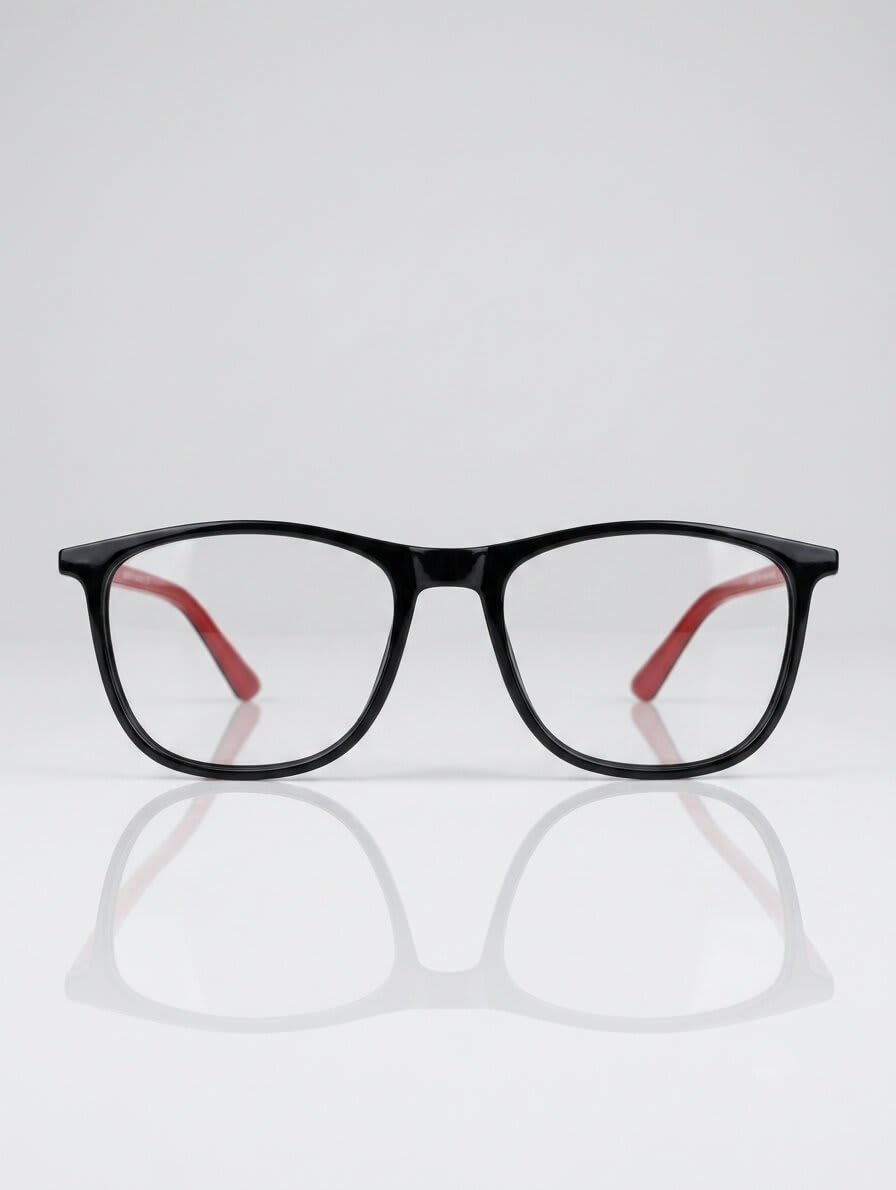 EYECONIC FLEXIBLE | UNISEX | SQUARE |BLACK&RED| SIZE :- M