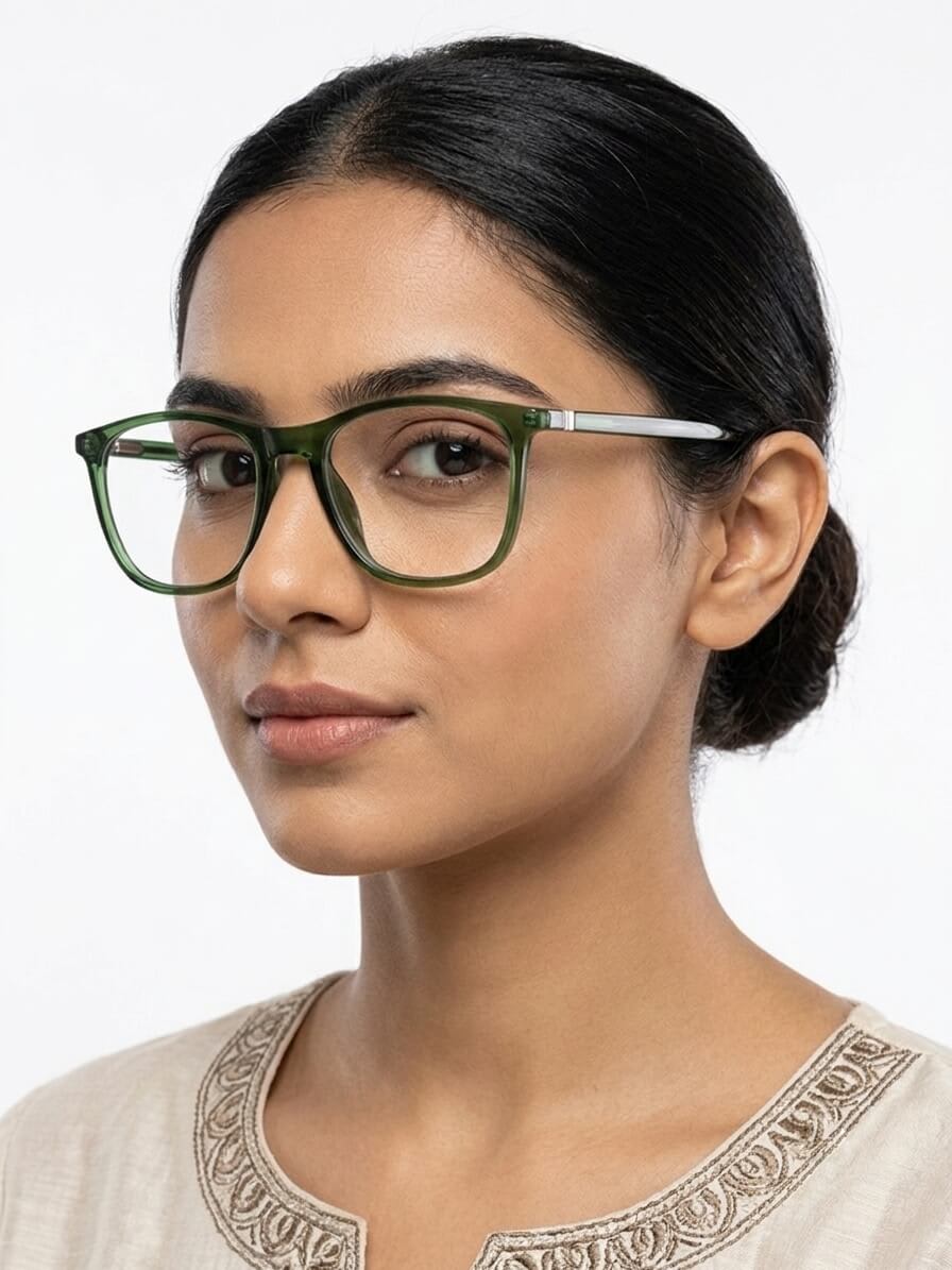 EYECONIC FLEXIBLE | UNISEX | SQUARE |GREEN | SIZE :- M