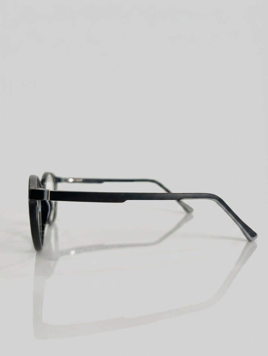 EYECONIC ARK | FLEXIBLE | ROUND FULL RIM FRAME | GLOSSY BLACK | SIZE : M