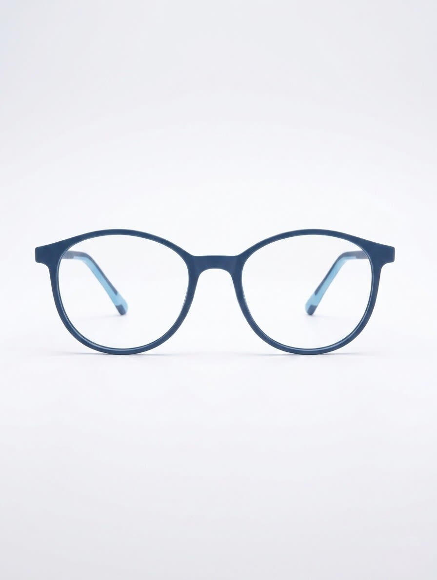 EYECONIC ARK | FLEXIBLE |M.BLUE| ROUND FULL RIM FRAME| SIZE : M