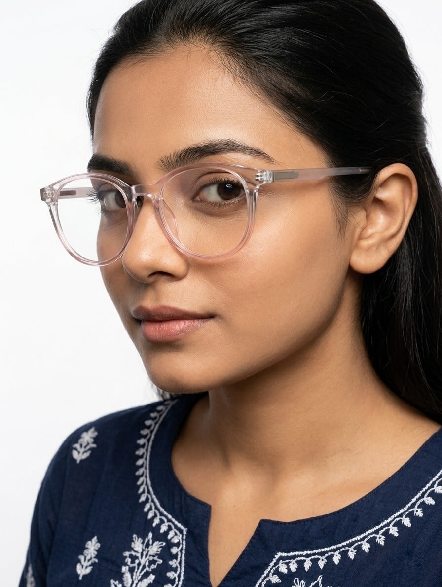 EYECONIC ARK | FLEXIBLE | ROUND FULL RIM FRAME | PINK | SIZE : M