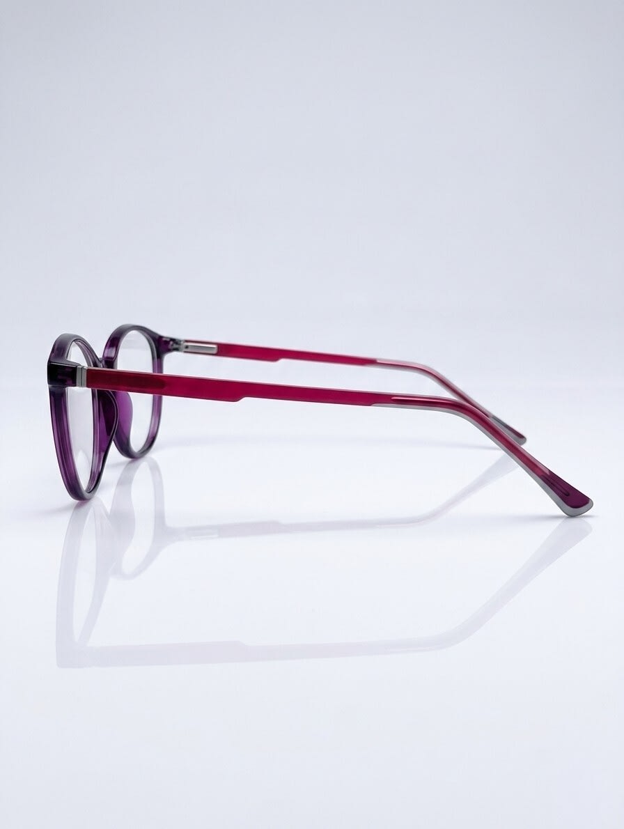 EYECONIC ARK | FLEXIBLE | ROUND FULL RIM FRAME | PURPLE | SIZE : M
